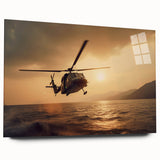 Large abstract wall art in vibrant blue and gold tones on canvas, ideal for modern bedroom or dining room ambiance.