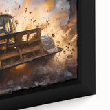 Extra large black wall art featuring a colorful, textured abstract design on canvas, ideal for living room decor.