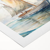 Art deco poster featuring a stylized vintage car in muted gold and black tones, ideal for dining room wall art.