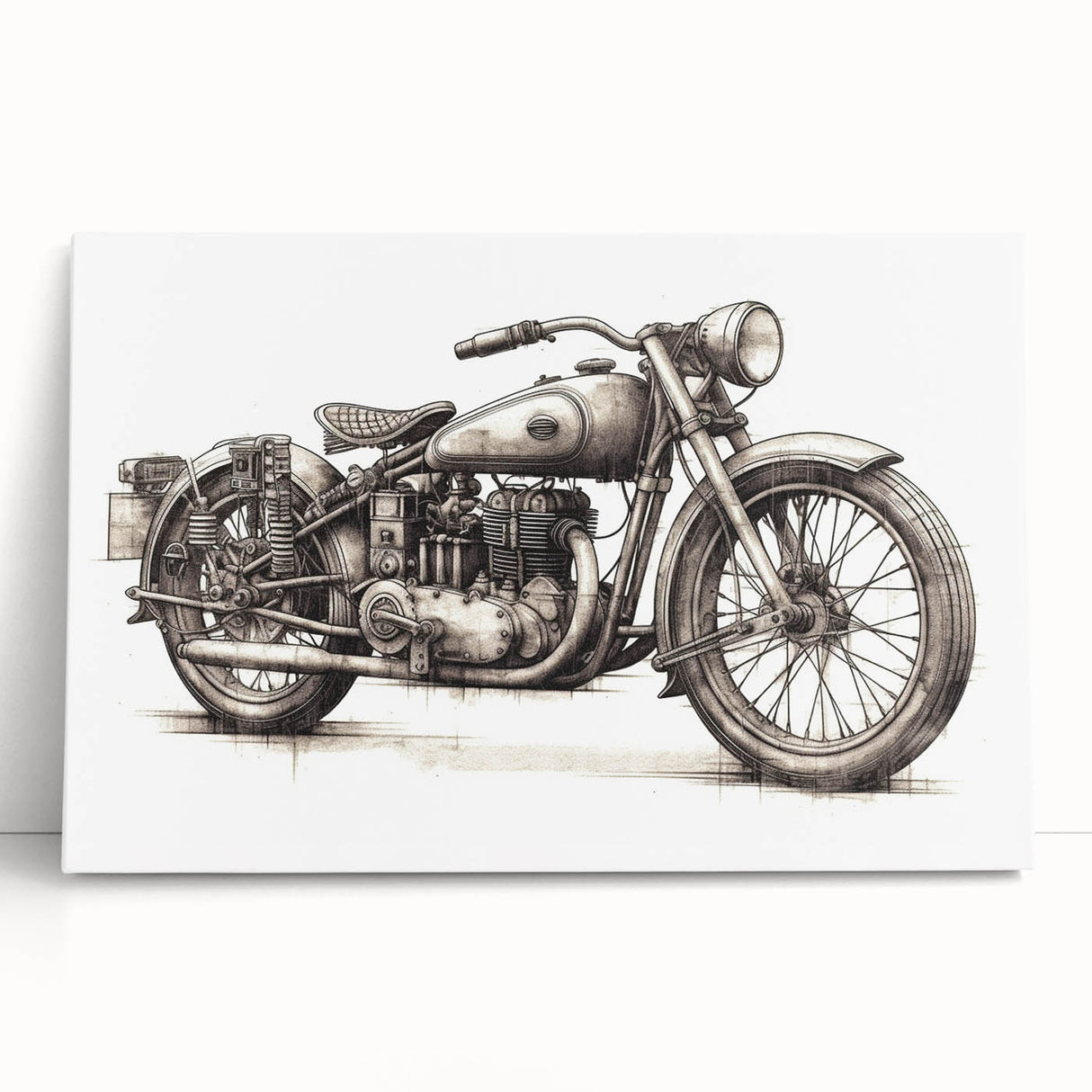 Black and white acrylic print of a vintage car, ideal for kitchen wall art or bedroom decor.