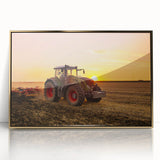 Mid-century modernist art print featuring geometric shapes in muted earth tones on canvas, ideal for nursery wall decor.