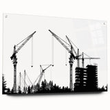 Large abstract wall art featuring swirling blue and gray tones on canvas, suitable for bedroom or dining room decor.