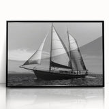 Large abstract wall art featuring swirling blue and gray tones on canvas, in a mid-century modernist style.