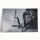 Black and white abstract design on large canvas, ideal for kitchen wall art or bedroom ambiance.