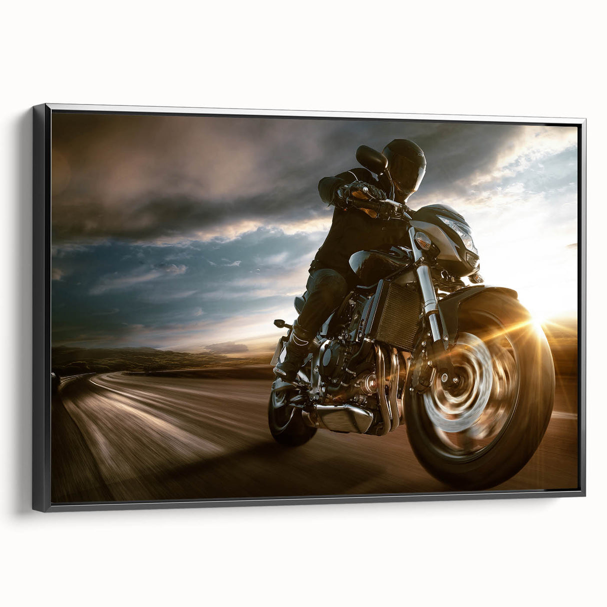 Black and white vintage poster art of a classic car, printed on framed canvas, suitable for bedroom wall decor.