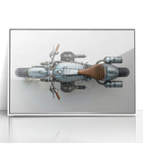 Art deco poster featuring a stylized vintage car in pastel shades on canvas, ideal for nursery wall art.
