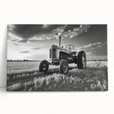Large black and white photo of vintage cars, printed on canvas, ideal for kitchen wall art.