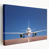 Large acrylic print of a vintage car in muted gray and blue tones, ideal for kitchen wall art.