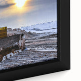 Extra large black wall art featuring a textured abstract design with colorful accents, ideal for living room decor.