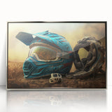 Mid-century modernist art poster featuring geometric shapes in vibrant primary colors, ideal for nursery wall decor.