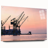 Large abstract wall art featuring swirls of blue and gold on canvas, suitable for bedroom or dining room decor.