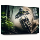 Large abstract wall art in vibrant blues and oranges on canvas, suitable for bedroom or dining room decor.