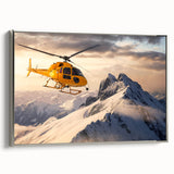 Landscape art painting of a vintage car in colorful hues on a black background, printed on canvas, suitable for office decor.