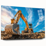 Large abstract wall art featuring swirling blue and grey tones on canvas, suitable for bedroom or dining room decor.