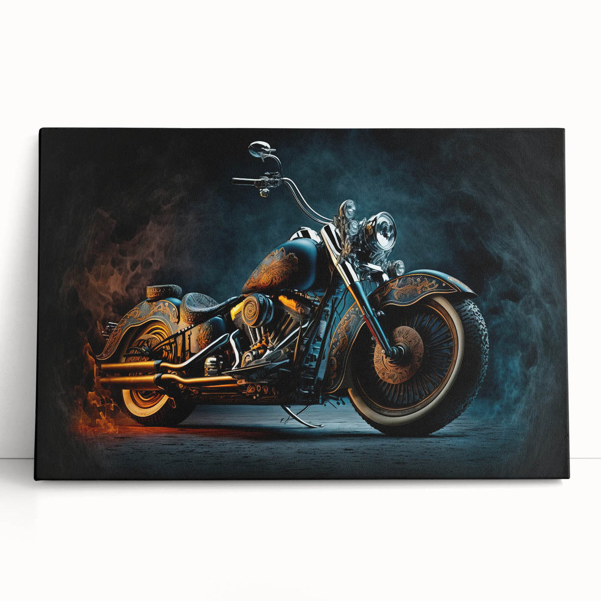 Black and white photo of vintage cars on a large canvas, suitable as kitchen wall art or for a bedroom.