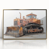 Mid-century modernist art print featuring colorful geometric shapes on canvas, suitable for nursery wall decor.