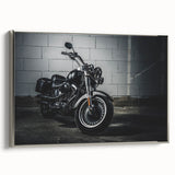 Landscape art painting of a vintage car in colorful tones on a black background, ideal for decorating a home office.