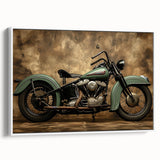 Extra large vintage poster art of a classic car in vibrant colors on a black background, ideal for living room decor.