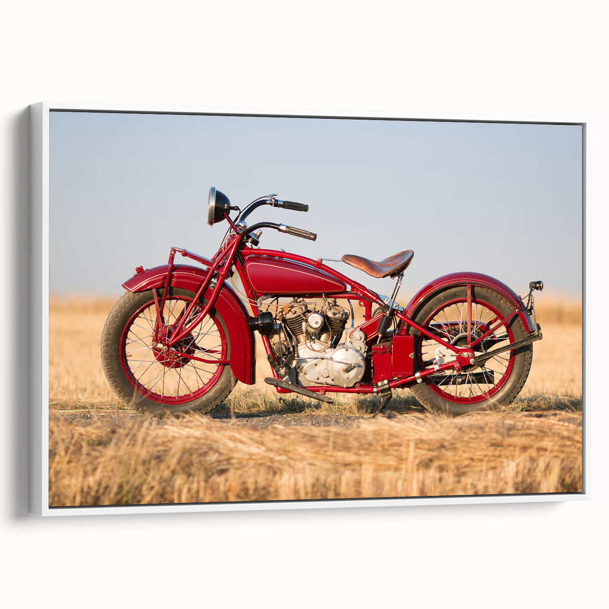 Vintage poster art of a classic car, rendered in vibrant colors on a black background.