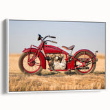 Vintage poster art of a classic car, rendered in vibrant colors on a black background.