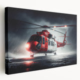 Large acrylic print of a vintage car in muted gray and blue tones, ideal for kitchen wall art.