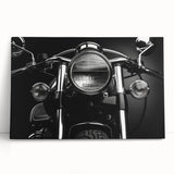 Black and white photo of vintage cars on canvas, ideal for kitchen wall art or bedroom ambiance.