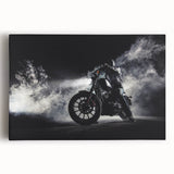 Large black and white acrylic print of assorted kitchen utensils, ideal for kitchen wall art.