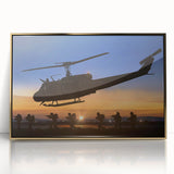 Mid-century modernist art print featuring an abstract geometric pattern in vibrant primary colors.