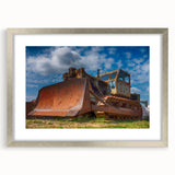 Textured abstract art print in muted gray and blue tones on canvas, suitable for bedroom wall decor.