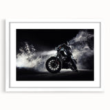 Abstract art print featuring swirls of blue and green on canvas, suitable for bedroom or dining room decor.