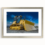 Textured abstract art print in muted gray and blue tones on canvas, ideal for modern bedroom ambiance.