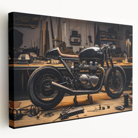 Large acrylic print of a vintage car in muted sepia tones, suitable for kitchen wall decor.