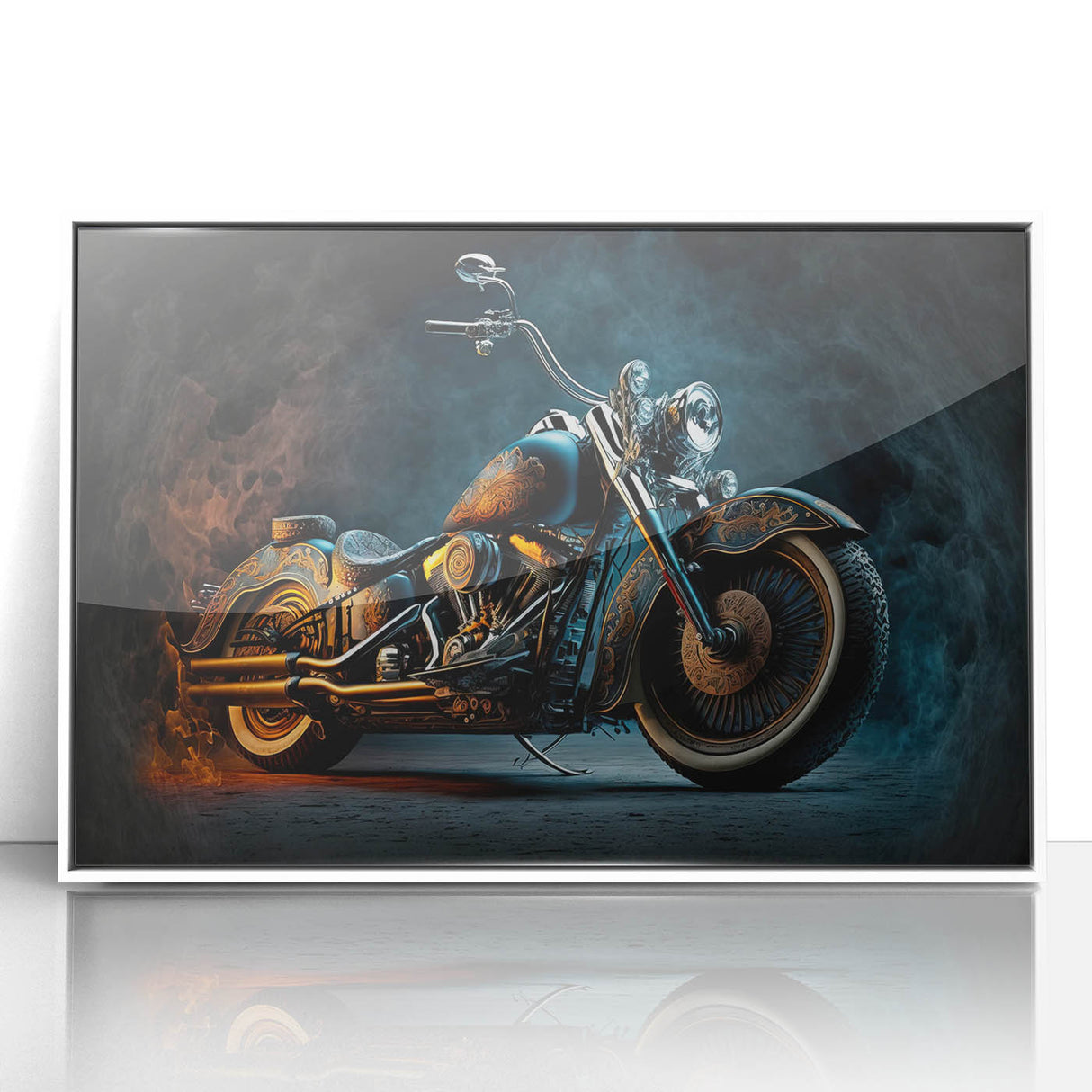 Art deco poster featuring a stylized vintage car in monochrome shades, printed on canvas, suitable for nursery wall art.