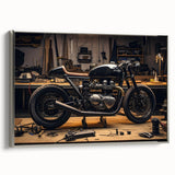 Landscape painting featuring a vintage car in vibrant colors on a black background, ideal for modern living room decor.