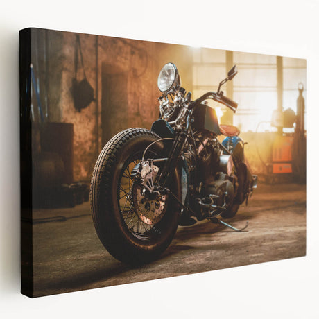 Large acrylic print of a vintage car in grayscale tones, ideal for kitchen wall art.