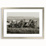 Textured art print featuring abstract swirls in muted gray and blue tones on canvas, ideal for modern bedroom ambiance.