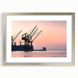 Textured abstract art print in muted gray and blue tones on canvas, suitable for modern bedroom decor.