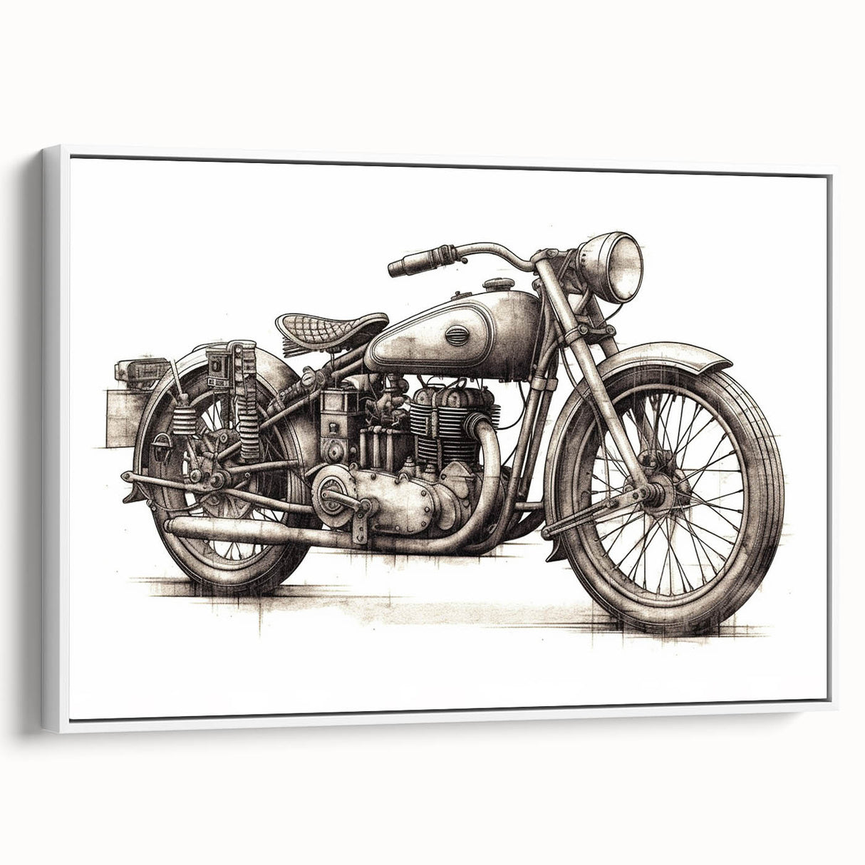 Vintage poster art of a classic car in vibrant colors on a black background, printed on extra large canvas.