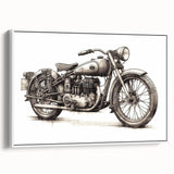 Vintage poster art of a classic car in vibrant colors on a black background, printed on extra large canvas.