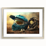 Textured abstract art print in muted blue and gray, acrylic on canvas, suited for modern bedroom decor.