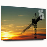 Large abstract wall art print with swirling blue and gray tones on canvas, suitable for bedroom or dining room decor.