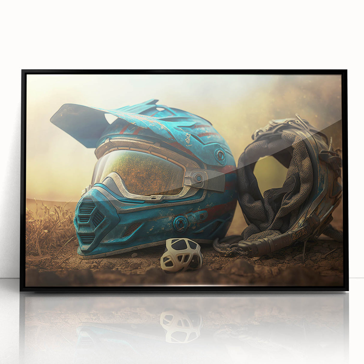 Large abstract wall art featuring swirling blue and gray tones on canvas, suitable for modern living room decor.