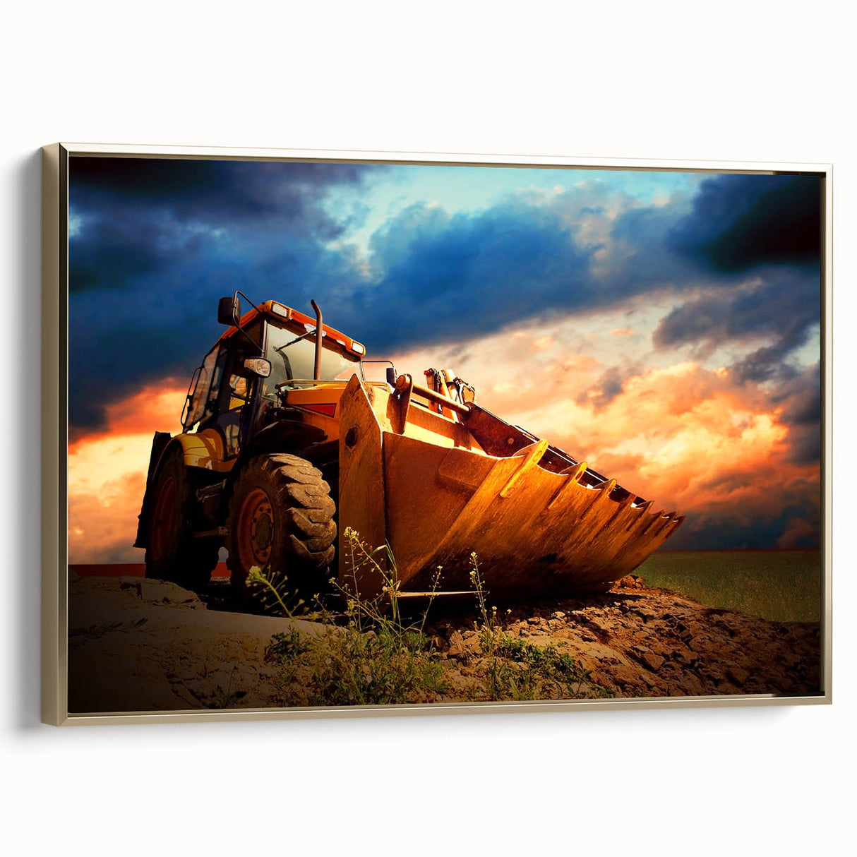 Vintage poster art of a black and white landscape painting on canvas, ideal for bedroom wall decor.