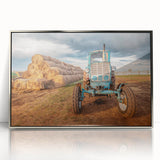 Mid-century modernist art poster featuring geometric shapes in muted earth tones, ideal for nursery wall decor.