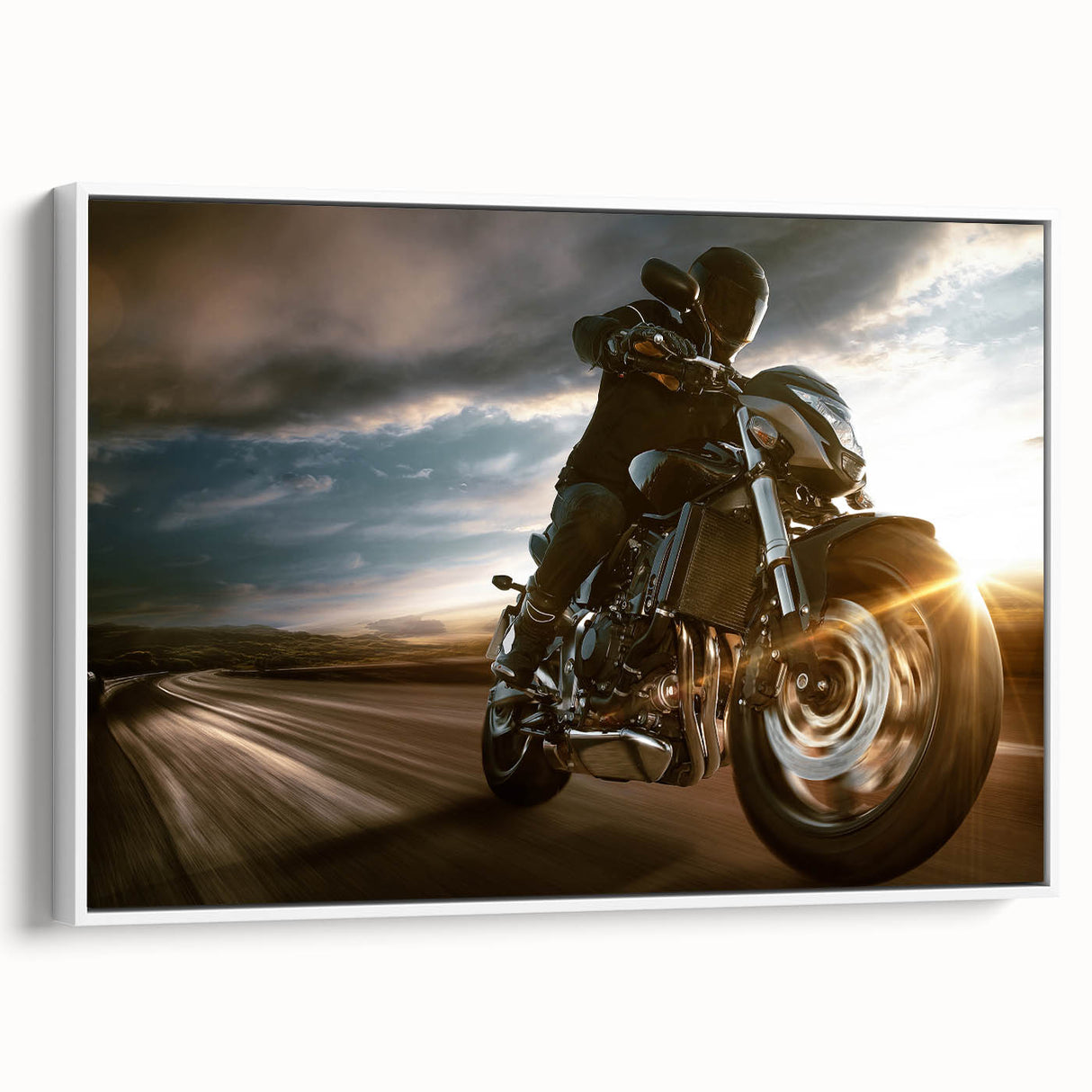 Vintage poster art featuring a classic car in vibrant colors on an extra-large canvas, ideal for living room decor.