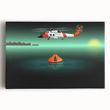 Large black and white acrylic print of assorted kitchen utensils, ideal for kitchen wall art.