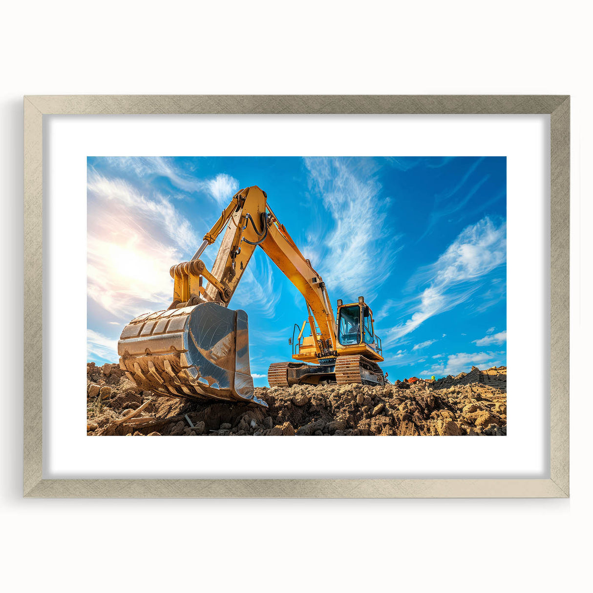 Textured abstract art print in earth tones on canvas, ideal for modern bedroom ambiance.