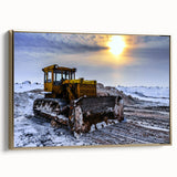 Landscape painting of a vintage car in black and white tones on canvas, suitable for bedroom wall art.