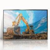 Mid-century modernist art featuring geometric shapes in muted earth tones, ideal for nursery wall art.