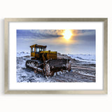 Textured abstract art print in muted earth tones on canvas, ideal for modern bedroom ambiance.